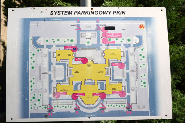 Map of the Palace of Culture and Science, Warsaw