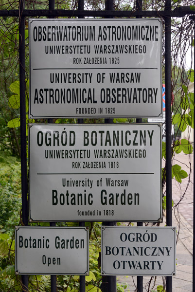 University of Warsaw Botanic Garden and Observatory
