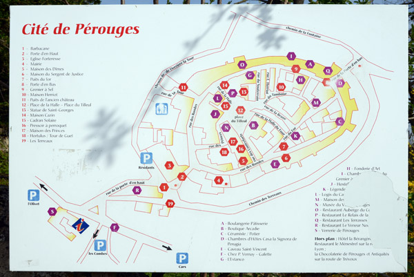 Map of the Cité de Pérouges 
