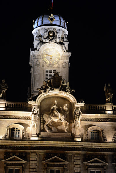Clock Tower of Lyon City Hall, South side, Place des Terreaux