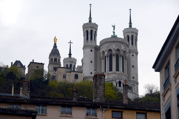 La Basilique Notre Dame de Fourvière from Place Saint-Jean