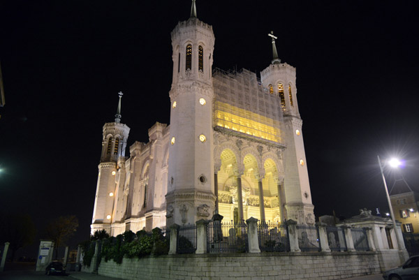 The Basilica of Notre Dame of Fourvière was built on the site of the Forum of Trajan
