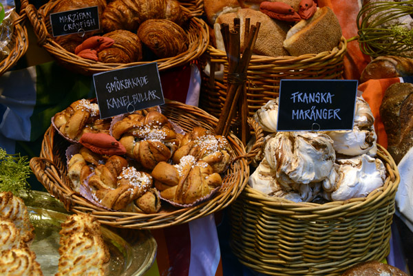Swedish pastries at a Stockholm bakery