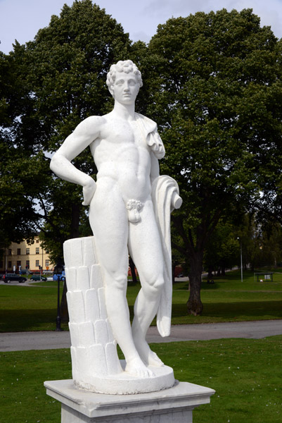 Classical style sculpture between the boat landing and palace, Drottningholm