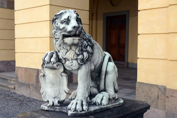 Lion in front of Drottningholm Palace