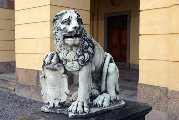Lion in front of Drottningholm Palace