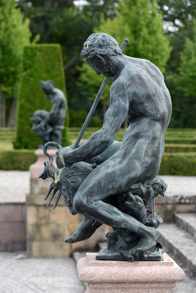 The statues in the Baroque Garden are from Wallenstein Palace in Prague, taken as spoils of war in 1648