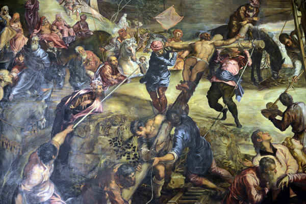 The Crucifixion, Sala dellAlbergo, 1565, Tintoretto