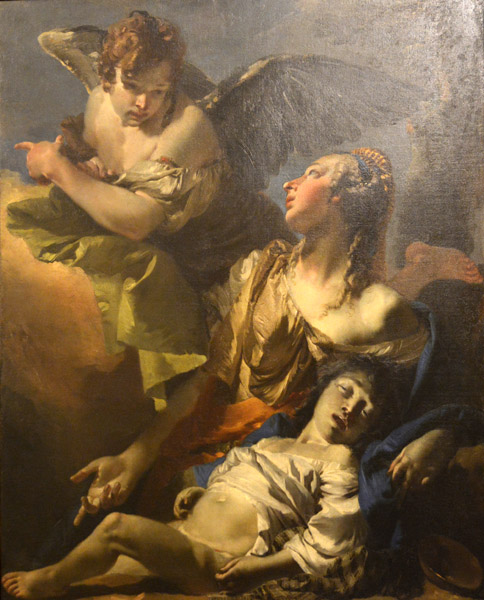 The Angel Succouring Hagar with Ismael, 1732, Giovanni Batista Tiepolo