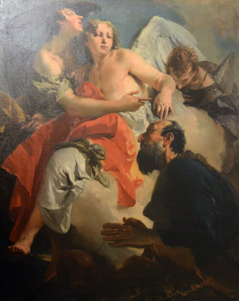 Abraham Praying before the Three Angels, 1732, Giovanni Batista Tiepolo