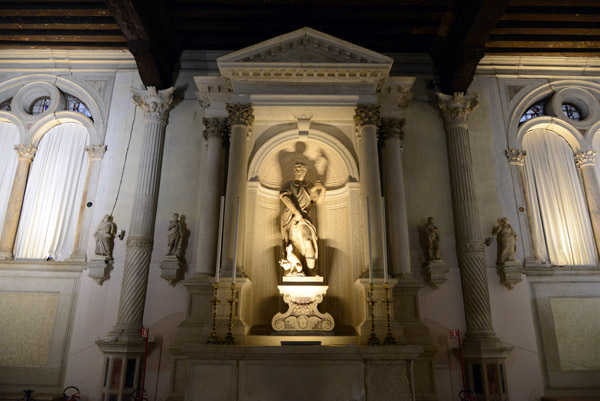 Marble sculpture of San Rocco (St. Roche), patron saint of dogs