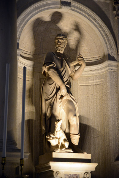 Marble sculpture of San Rocco (St. Roche)