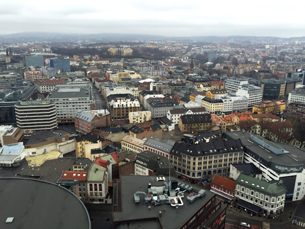 View of Oslo from the Radisson Blu