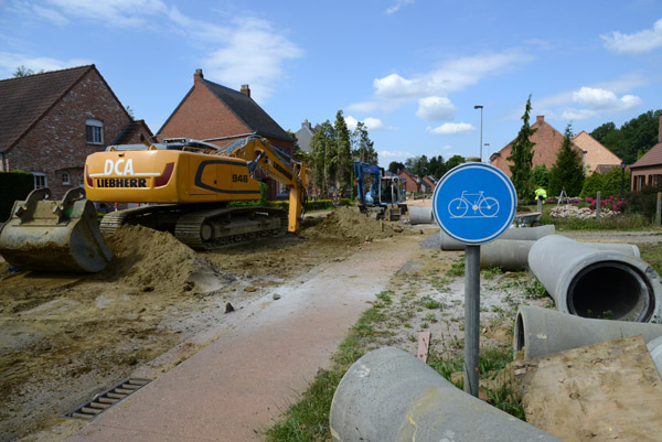 Road construction, Messelbroek, Scherpenheuvel-Zichem
