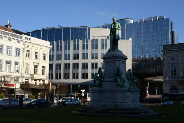 Place du Luxembourg, Brussels-Ixelles, center of the European Quarter