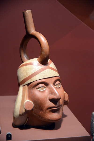 Ceramic portrait vessel, Moche (AD100-800), La Libertad Region, Peru