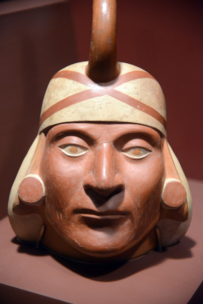 Ceramic portrait vessel, Moche (AD100-800), La Libertad Region, Peru