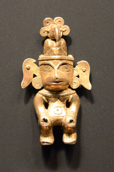 Tumbaga figurine (seated female), Tairona (AD450-900), Magdalena, Colombia