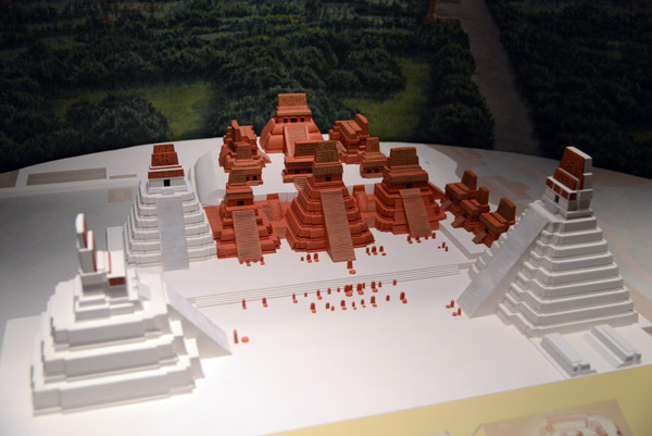 Model of the Great Plaza, Tikal, Guatemala