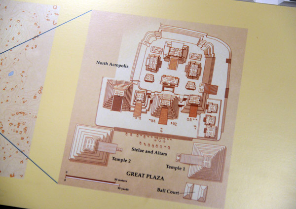 Map of the Great Plaza, Tikal, Guatemala