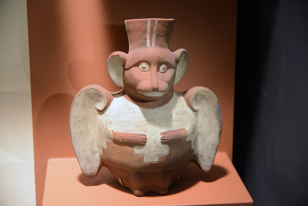 Ceramic vessel of supernatural bat, Moche (AD100-800), Ancash Region, Peru