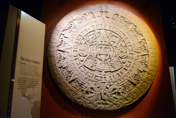 Aztec Sun Stone replica, Tenochtitlan, Mexico