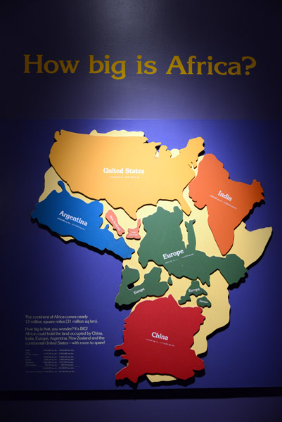 Size comparison of Africa
