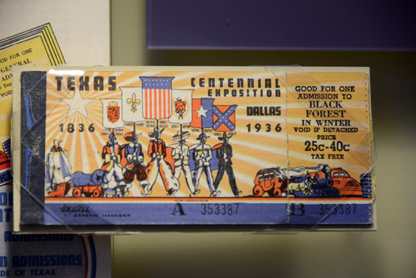 Texas Centennial Exposition ticket, 1936
