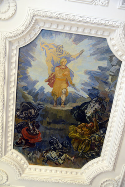 Ceiling fresco in the Great Hall, Krsten Iversen, Christiansborg Palace