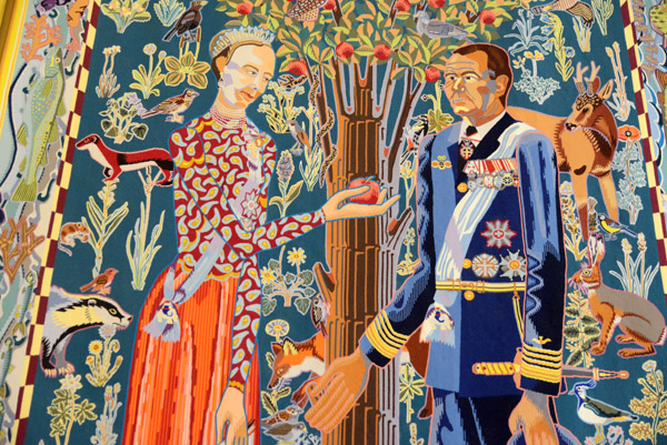 Bjorn Norgaard Tapestry - Queen Margrethe II and the Prince Consort