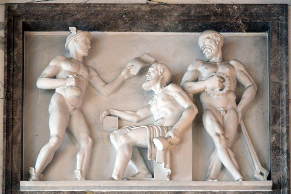 Sculture relief with Mercury, Velvet Room, Christiansborg Palace