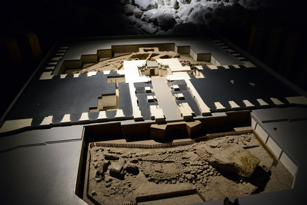 Model of the ruins of early castles beneath Christiansborg Palace