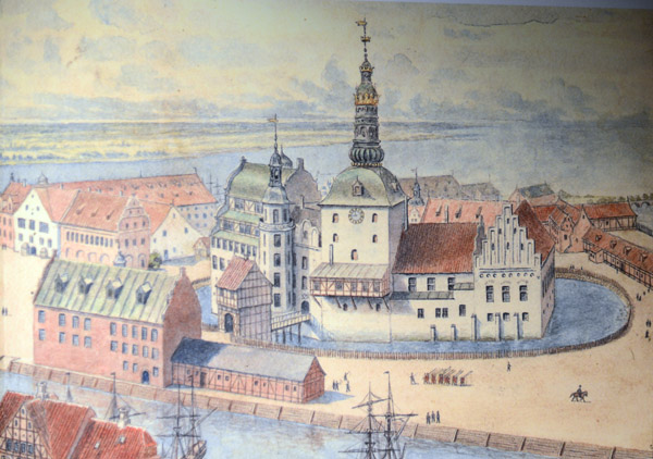 Drawing of Copenhagen Castle, Christiansborg