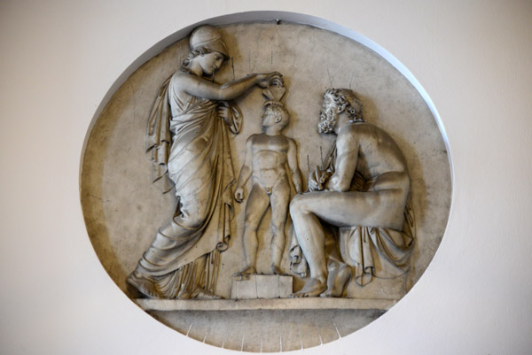 Minerva and Prometheus creating the first man, Bertel Thorvaldsen