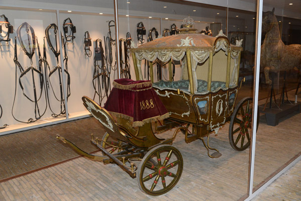 1888 Carriage of Christian IX on display at the Royal Stables, Christiansborg Palace