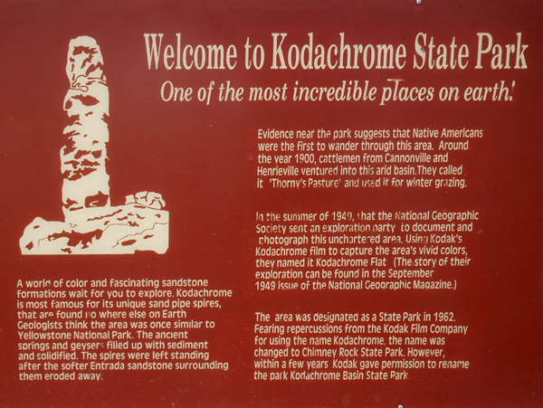 Welcome to Kodachrome Basin State Park