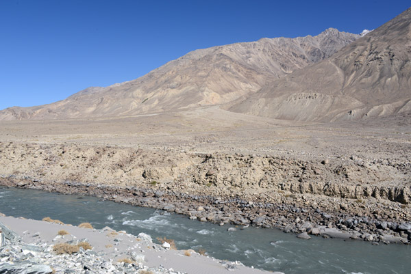 Small rapids in the Panj River, Wakhan Valley, Tajikistan-Afghanistan