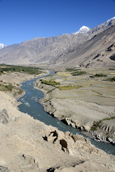 Panj River at the Qah-Qaha Fortress, Wakhan Valley