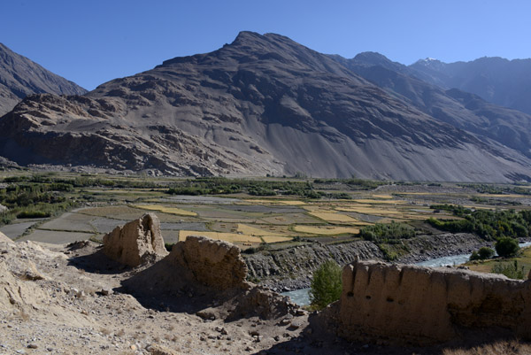 View of the fields in Afghanistan from the Qah-Qaha Fortress