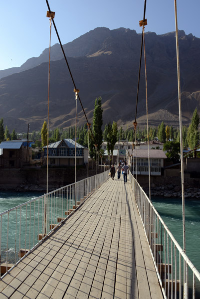 Foot bridge across the Ghund River, Khorog