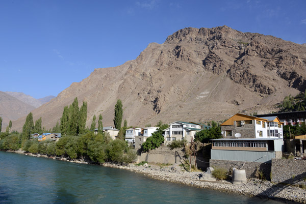 Ghund River from the foot bridge, Khorog
