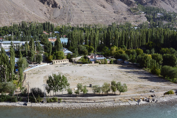 Gulaken Square overlooking Khorog City Park on the north side of the river