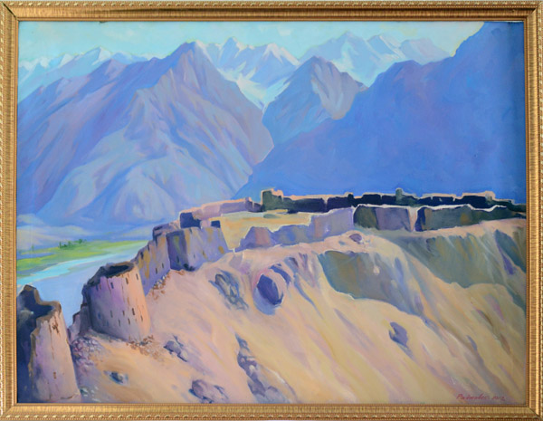 Painting of the Yamchun Fortress in the Wakhan Valley