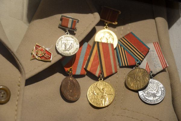 Soviet uniform with medals from the 1970s and 1980s