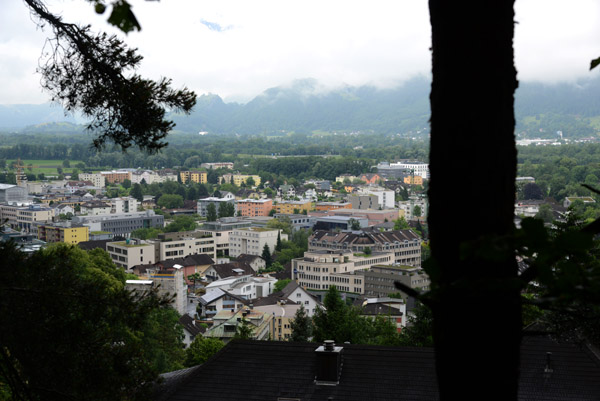 Fürst-Franz-Josef-Strasse climbing up to Vaduz Castle, Liechtenstein