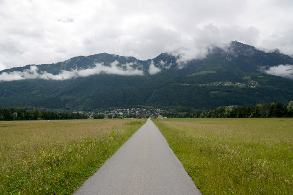 Cycling through northern Liechtenstein
