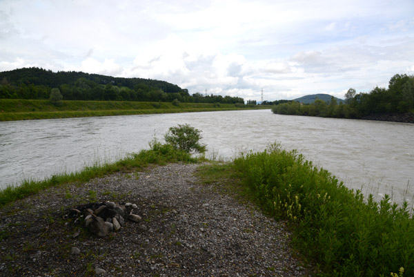 Illspitz - confluence of the Rhine and Ill Rivers, Feldkirch