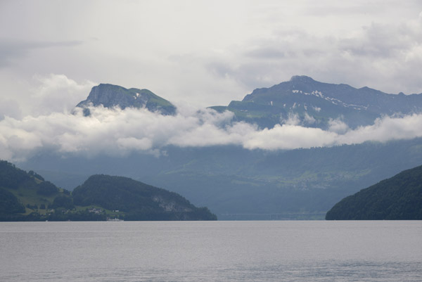 View from Weggis to the east end of Lake Lucerne