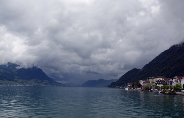Dark clouds over Lake Lucerne