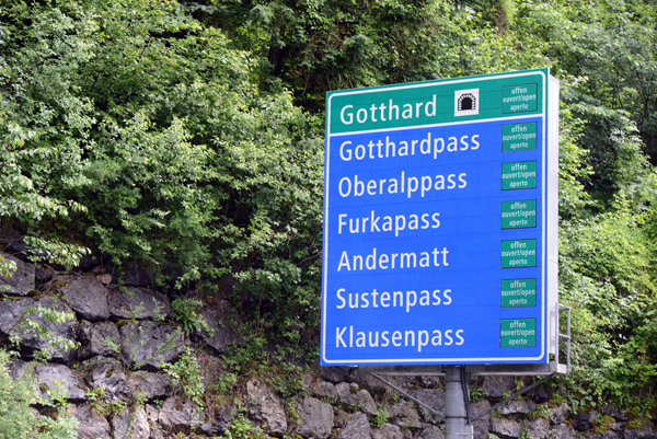 Gotthard Tunnel and all the Alpine passes open in June
